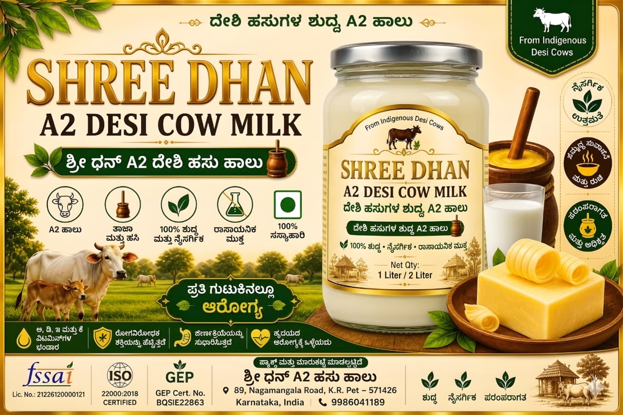 Shree Dhan A2 Desi Cow Milk - Image 2